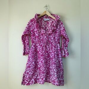 Gretchen Scott Designs Pink and White Mini Dress